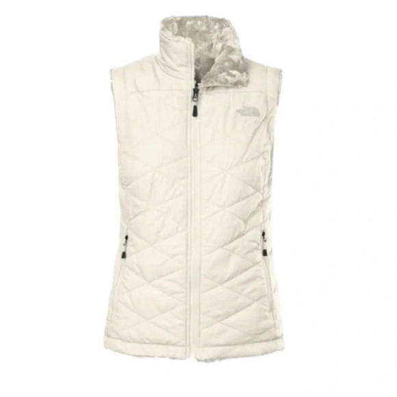 The North Face Reversible Mossbud Insulated Puffer Vest Beige Cream Size XS - Picture 14 of 14